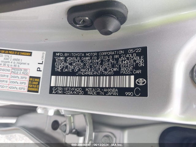 Toyota COROLLA SE 2022 JTND4MBE4N3178565 Image 9