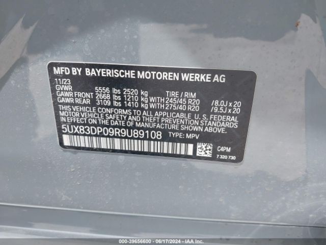 5UX83DP09R9U89108 BMW X3 M40i