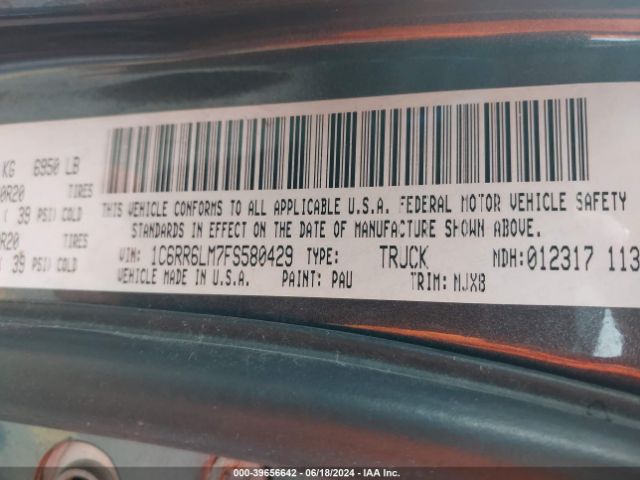 1C6RR6LM7FS580429 RAM 1500 Big Horn