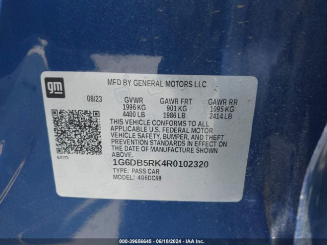 1G6DB5RK4R0102320 Cadillac Ct4 Premium Luxury