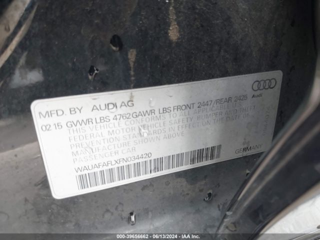 Audi A4 2.0t Premium 2015 WAUAFAFLXFN034420 Image 9