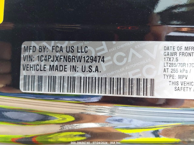 1C4PJXFN6RW129474 Jeep Wrangler 4-door Rubicon 4x4