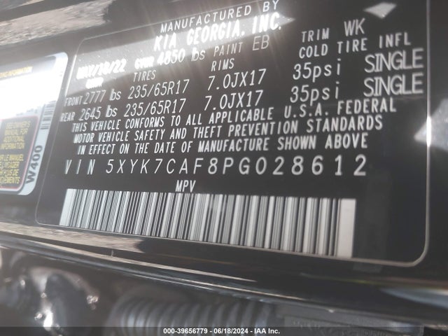 5XYK7CAF8PG028612 KIA Sportage X-pro