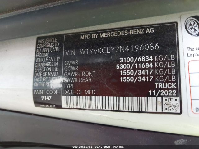 W1YV0CEY2N4196086 Mercedes-Benz Metris
