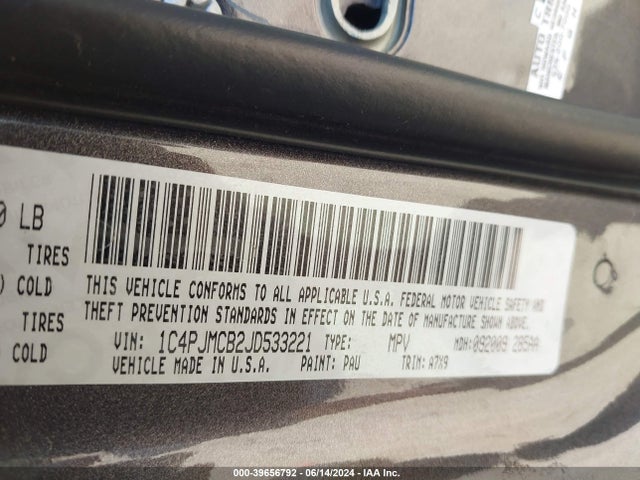 1C4PJMCB2JD533221 Jeep Cherokee Latitude 4x4