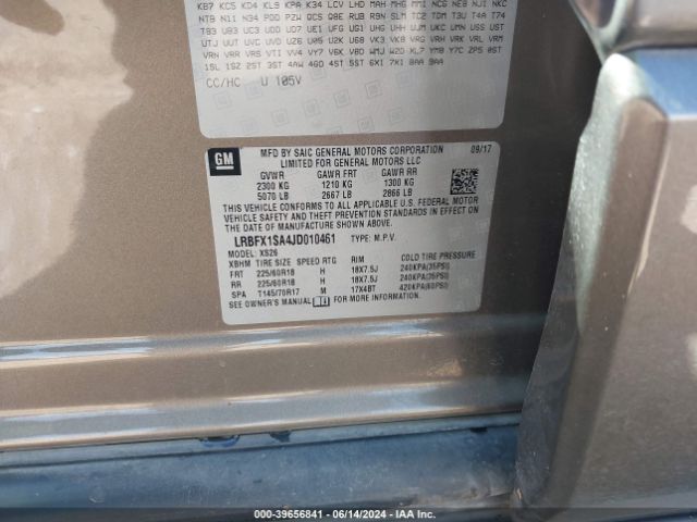 LRBFX1SA4JD010461 Buick Envision Essence