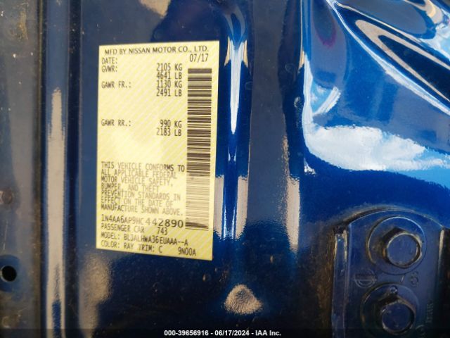 1N4AA6AP9HC442890 Nissan Maxima 3.5 Platinum