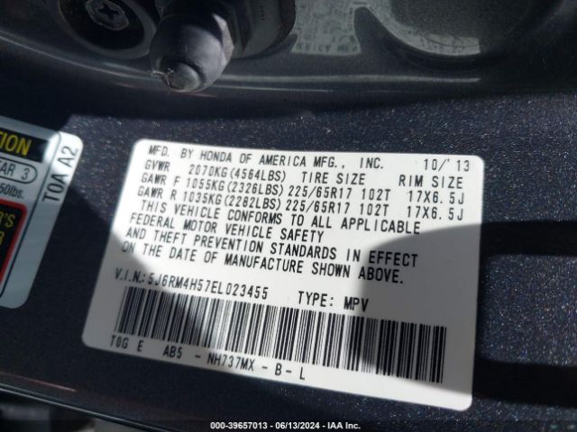 5J6RM4H57EL023455 Honda CR-V EX