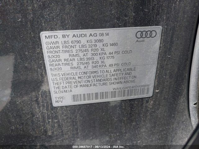 WA1LGAFE4FD006686 Audi Q7 3.0t Premium