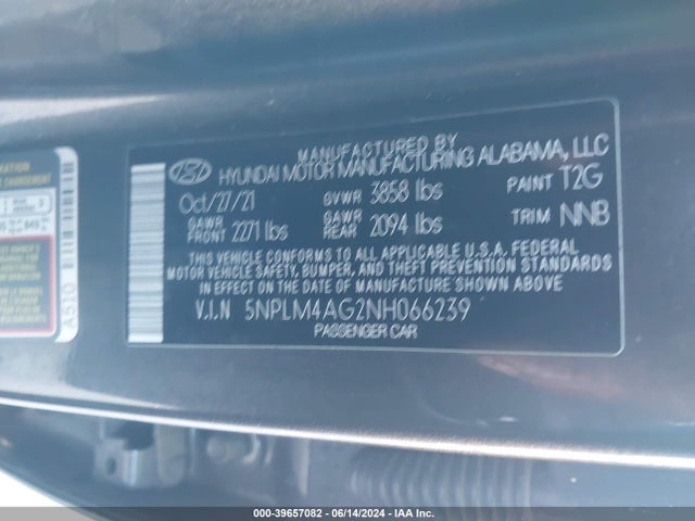 Hyundai ELANTRA SEL 2022 5NPLM4AG2NH066239 Image 9