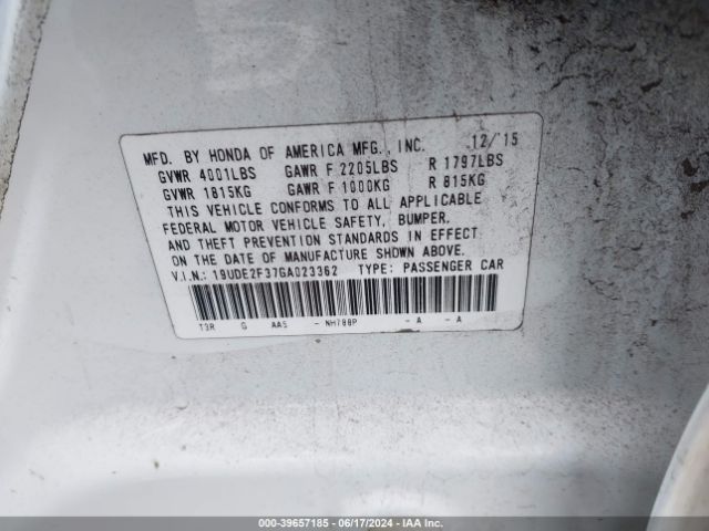 2016 ACURA ILX 19UDE2F37GA023362 Photo 8