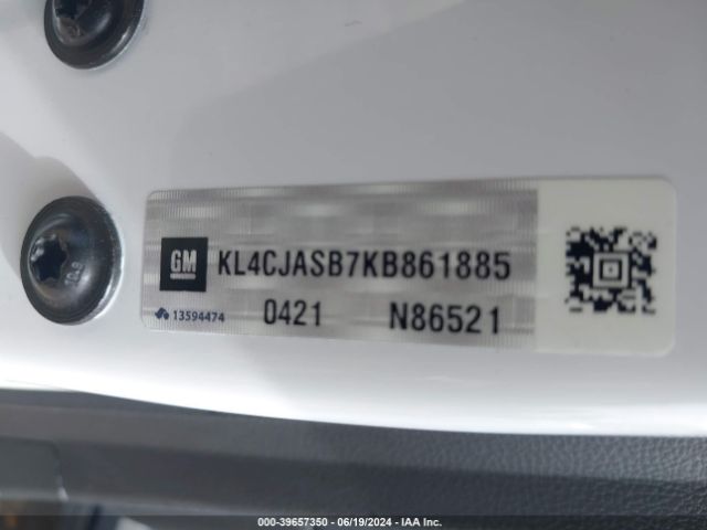 KL4CJASB7KB861885 Buick Encore Fwd Preferred