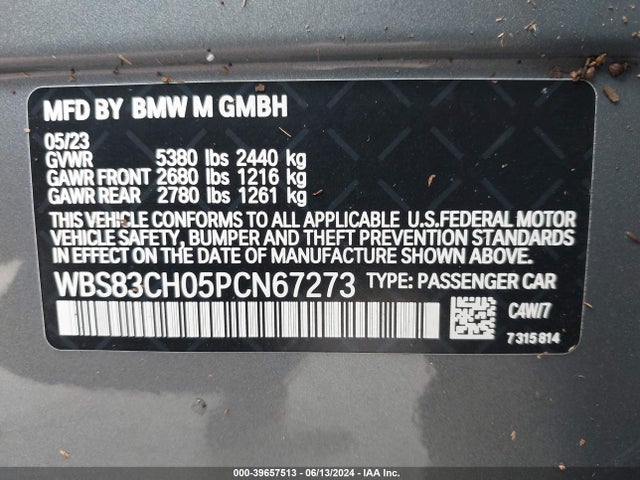 WBS83CH05PCN67273 BMW M5