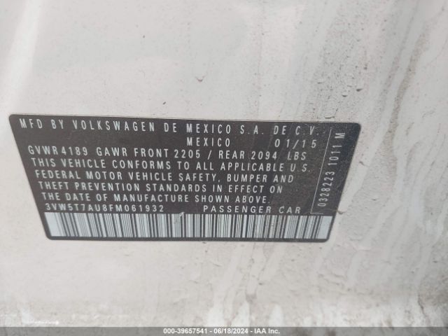 3VW5T7AU8FM061932 Volkswagen Golf Gti 2.0t Autobahn 4-door