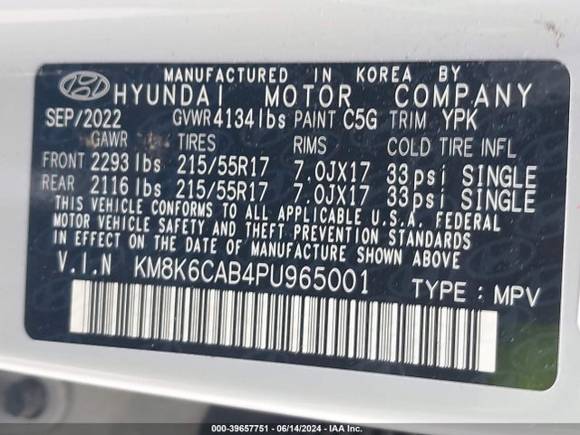 Hyundai Kona Sel 2023 KM8K6CAB4PU965001 Image 9