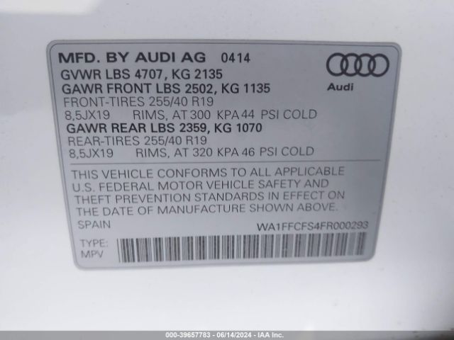 WA1FFCFS4FR000293 Audi Q3 2.0t Premium Plus