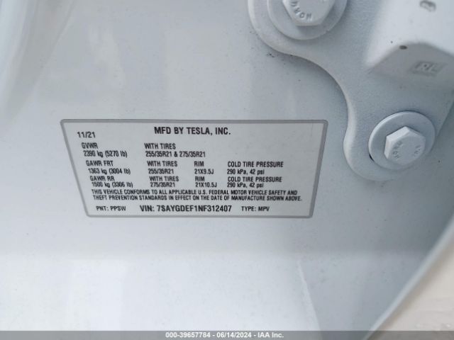 7SAYGDEF1NF312407 Tesla Model Y Performance Dual Motor All-wheel Drive