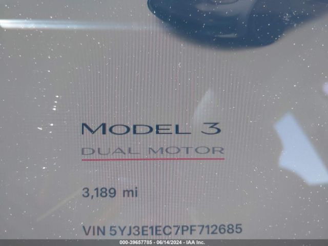 5YJ3E1EC7PF712685 Tesla Model 3 Performance Dual Motor All-wheel Drive