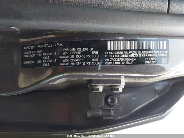 ZACCJBABXJPH84334 Jeep Renegade Upland Edition 4x4