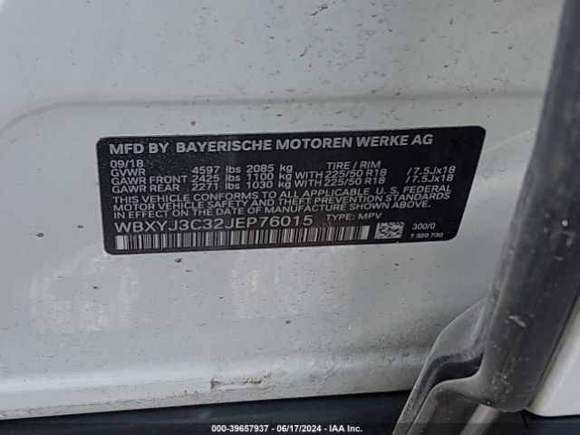 WBXYJ3C32JEP76015 BMW X2 Sdrive28i