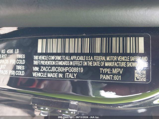 ZACCJBCB0HPG08819 Jeep Renegade Trailhawk 4x4