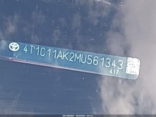 4T1C11AK2MU561343 Toyota CAMRY LE