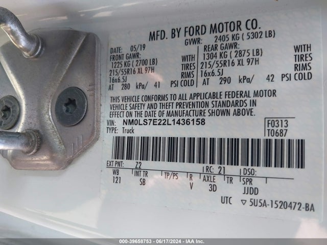 Ford Transit Connect Xl 2020 NM0LS7E22L1436158 Image 9