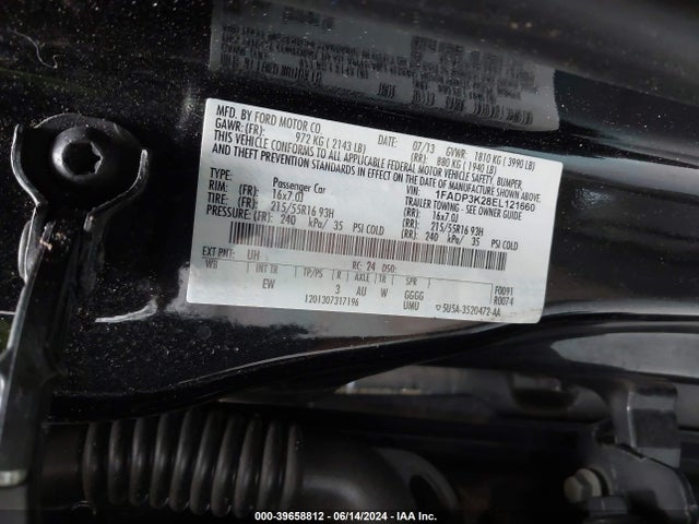 Ford FOCUS SE 2014 1FADP3K28EL121660 Image 9