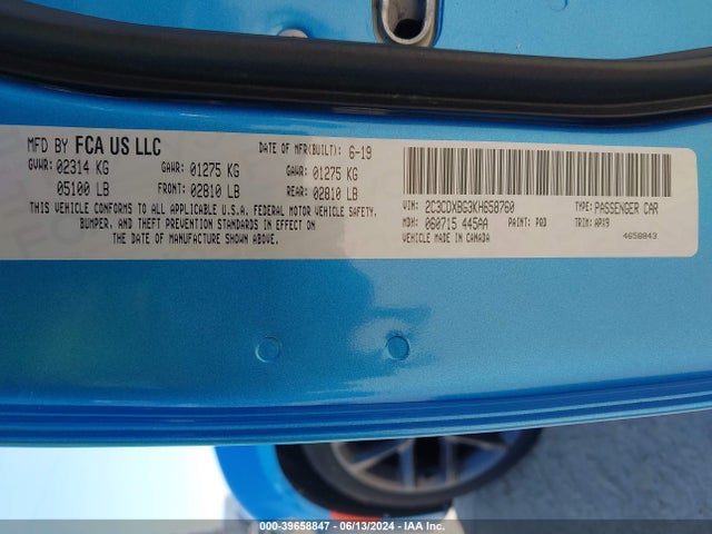 Dodge Charger Sxt Rwd 2019 2C3CDXBG3KH658760 Image 9