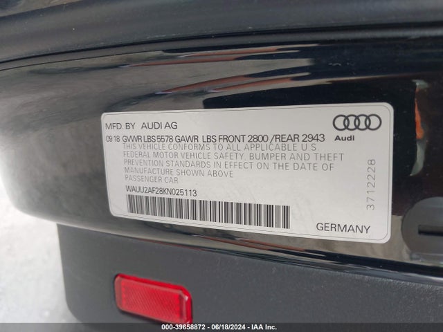 2019 AUDI A7 WAUU2AF28KN025113 Photo 8