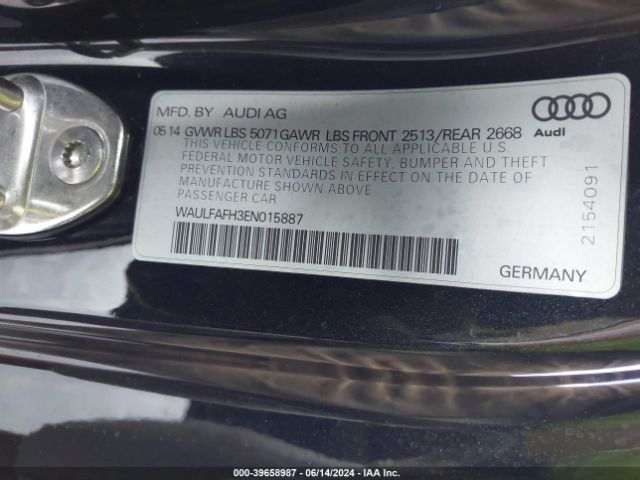 WAULFAFH3EN015887 Audi A5 2.0t Premium