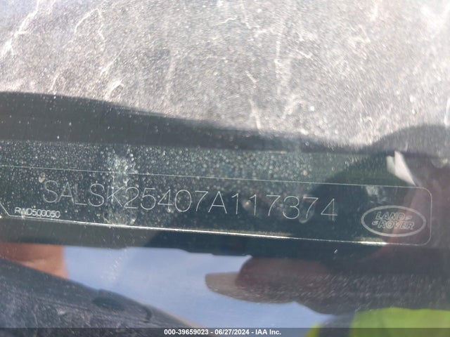 Продажа на аукционе авто 2007 Land Rover Range Rover Sport Hse, vin: SALSK25407A117374, номер лота: 39659023