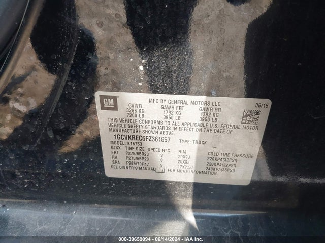 Chevrolet Silverado 1500 1lt 2015 1GCVKREC6FZ361857 Image 9