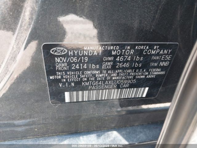 KMTG64LAXLU059905 Genesis G70 2.0t Rwd