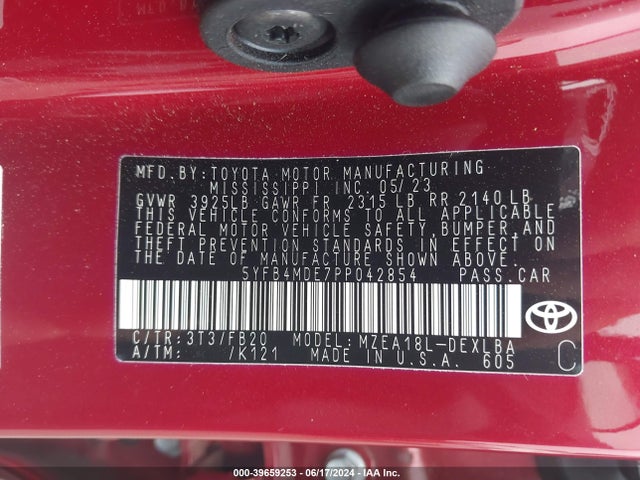 Toyota COROLLA LE 2023 5YFB4MDE7PP042854 Image 9