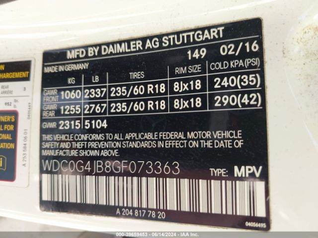 WDC0G4JB8GF073363 Mercedes-Benz GLC 300