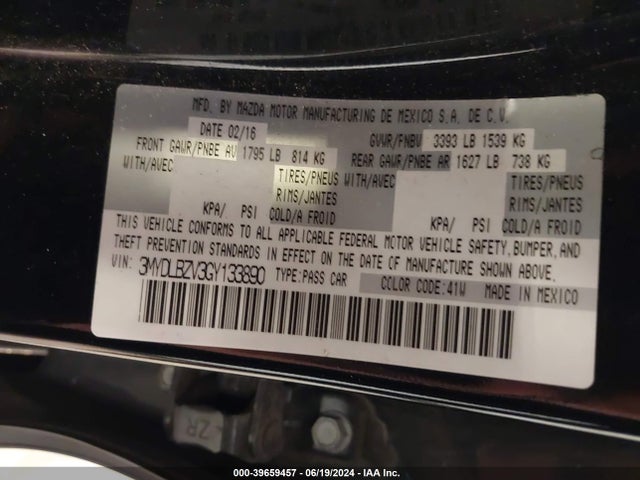 3MYDLBZV3GY133890 Scion IA