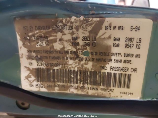 1994 CHRYSLER NEW YORKER 2C3HD46F8RH320111 Photo 8