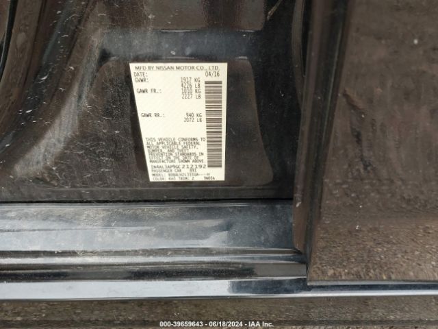 1N4AL3AP9GC212192 Nissan Altima 2.5 Sr