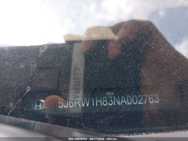 5J6RW1H83NA002763 Honda Cr-v 2wd Ex-l