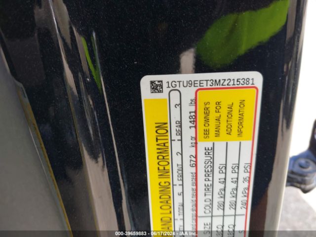 1GTU9EET3MZ215381 GMC Sierra 1500 4wd  Short Box At4