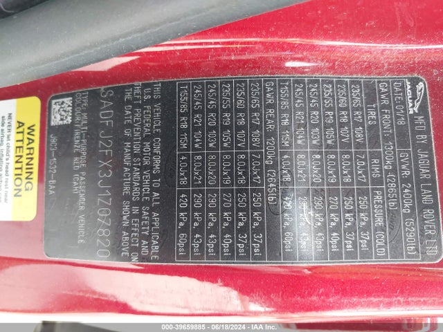 2018 JAGUAR E-PACE SADFJ2FX3J1Z07820 Photo 8