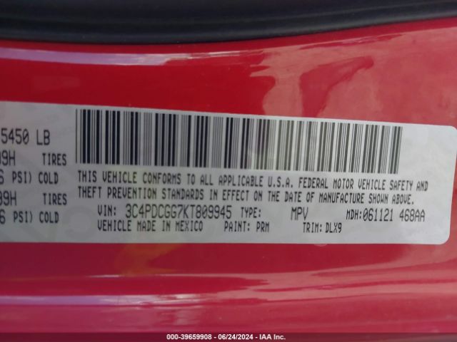 2019 DODGE JOURNEY 3C4PDCGG7KT809945 Photo 8