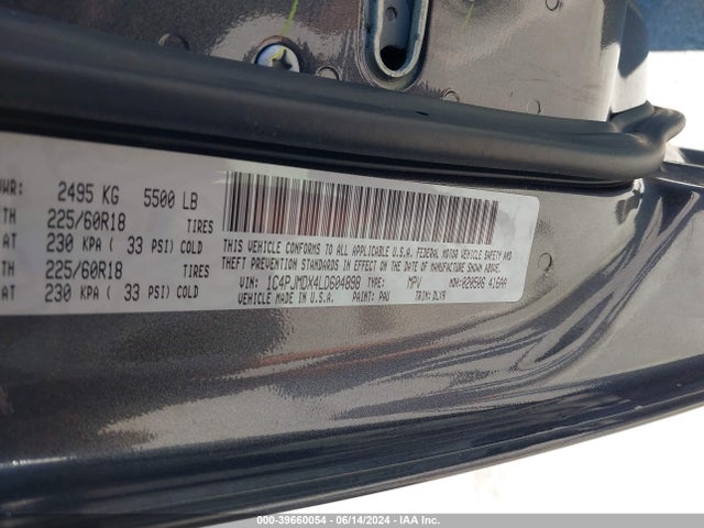 Jeep Cherokee Limited 4x4 2020 1C4PJMDX4LD604898 Image 9