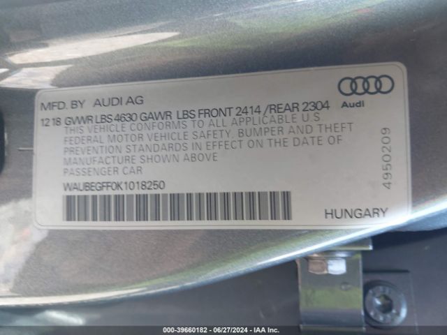 WAUBEGFF0K1018250 Audi A3 45 Premium