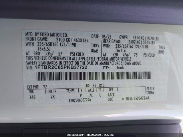 Ford Transit-250 2023 1FTBR2C85PKB37722 Image 9