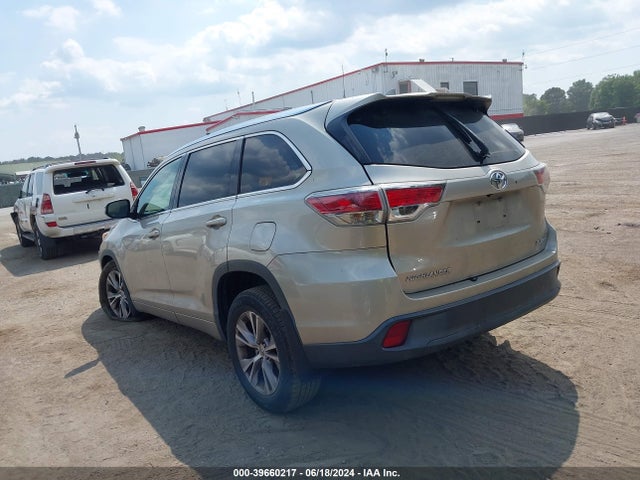 Toyota Highlander Xle V6 2015 5TDJKRFH9FS081179 Image 3