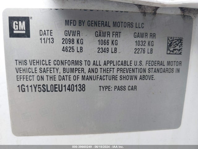 Chevrolet Impala 1ls 2014 1G11Y5SL0EU140138 Image 9