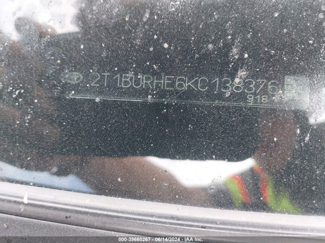 Toyota COROLLA LE 2019 2T1BURHE6KC138376 Image 9