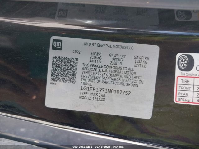 2022 CHEVROLET CAMARO 1G1FF1R71N0107752 Photo 8